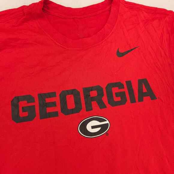 Nike Georgia Bulldogs College Crew Neck T Shirt Mens Size Medium M Red - Picture 4 of 9